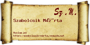 Szabolcsik Márta névjegykártya